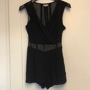 Black short sleeve romper